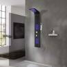 Shower Panel Unit Aluminium 20x44x130 cm Black Colour black 