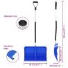 Snow Shovel Blue 145 cm Aluminium - Efficient Snow Removal