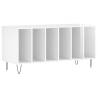 Stylish High Gloss White Record Cabinet - 100x38x48 cm