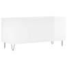 Stylish High Gloss White Record Cabinet - 100x38x48 cm