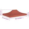 Party Tent Roof 4x3 m Terracotta - Durable & Weather-Resistant