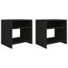 Bedside Cabinets 2 pcs Black 40x30x40 cm Engineered Wood Colour black Quantity in Package 2 