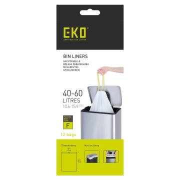 EKO Trash Bag Set F 40-60 L - 24x12 pcs White