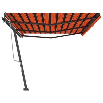 Freestanding Manual Retractable Awning 600x350 cm - Orange/Brown