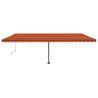 Freestanding Retractable Awning 600x300 cm Orange/Brown