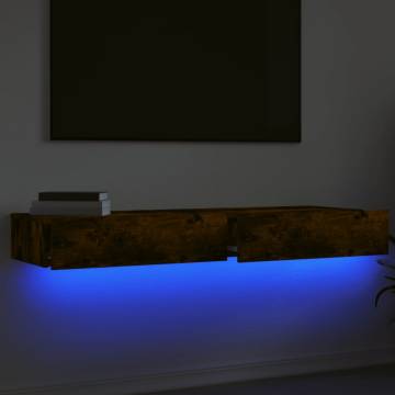 LED TV Cabinets Set in Smoked Oak - Modern Design | HipoMarket