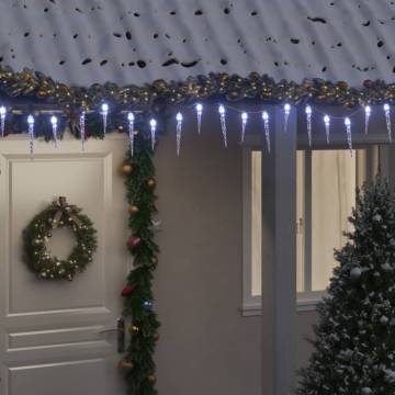 Christmas Icicle Lights - 40pcs Cold White with Remote Control