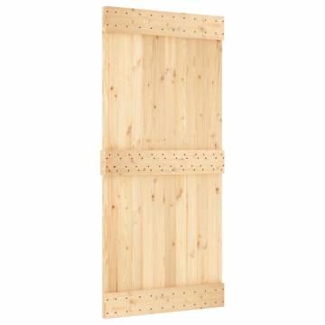 NARVIK Solid Pine Wood Door - 95x210 cm - Hipomarket