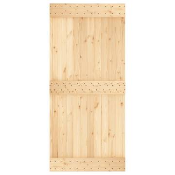 NARVIK Solid Pine Wood Door - 95x210 cm - Hipomarket