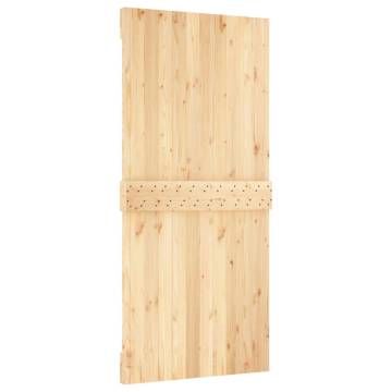 NARVIK Solid Pine Wood Door - 95x210 cm - Hipomarket