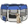 Foldable Dog Playpen with Carrying Bag Blue 110x110x58 cm Colour blue Size 110 x 110 x 58 cm Quantity in Package 1 