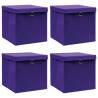 Storage Boxes with Lids 4 pcs Purple 32x32x32 cm Fabric Colour purple with lids Quantity in Package 4 Number of 1 