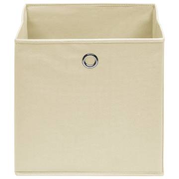 Non-Woven Fabric Storage Boxes - 4 pcs Cream 28x28x28 cm