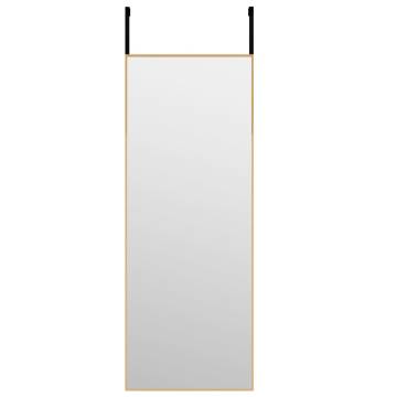 Door Mirror Gold 30x80 cm - Stylish Aluminium & Glass Design