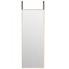 Door Mirror Gold 30x80 cm - Stylish Aluminium & Glass Design