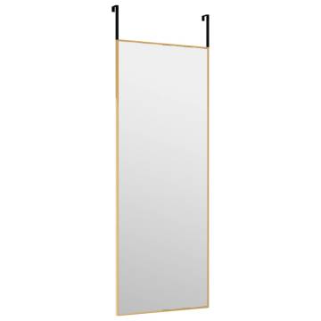 Door Mirror Gold 30x80 cm - Stylish Aluminium & Glass Design