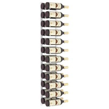 Wall Mounted Wine Rack for 24 Bottles - White Iron