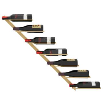 Wall-mounted Wine Rack for 7 Bottles - Gold Metal | HipoMarket