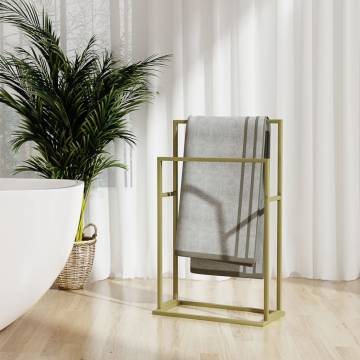 Freestanding Gold Towel Rack - Stylish Bathroom Storage