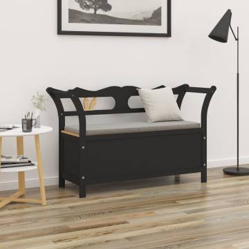 Bench Black 107x45x75.5 cm - Solid Wood Fir | Hipo Market