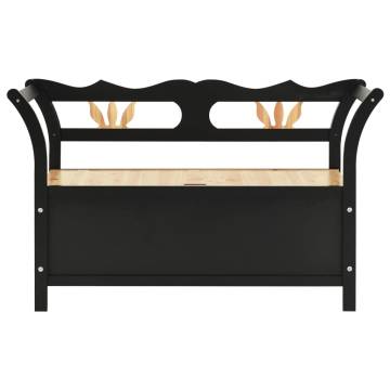 Bench Black 107x45x75.5 cm - Solid Wood Fir | Hipo Market