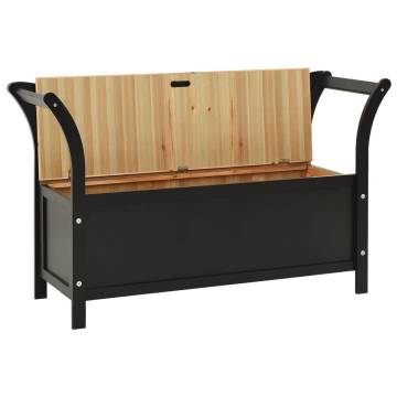 Bench Black 107x45x75.5 cm - Solid Wood Fir | Hipo Market