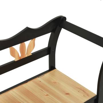 Bench Black 107x45x75.5 cm - Solid Wood Fir | Hipo Market