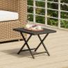 Folding Table Black 45x35x32 cm Poly Rattan Colour black Quantity in Package 1 