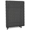 Folding Table Black 45x35x32 cm - Durable Poly Rattan