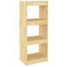 Stylish Book Cabinet & Room Divider - Solid Pinewood