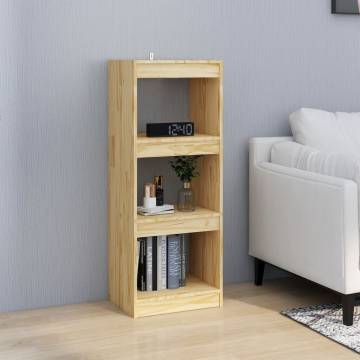 Stylish Book Cabinet & Room Divider - Solid Pinewood