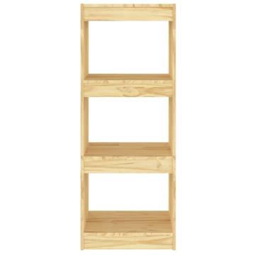 Stylish Book Cabinet & Room Divider - Solid Pinewood