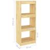 Stylish Book Cabinet & Room Divider - Solid Pinewood