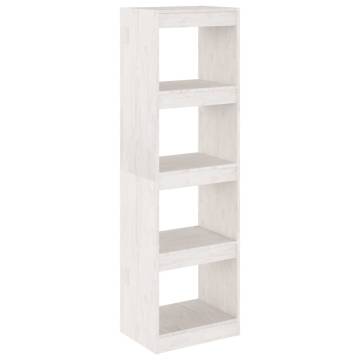 Book Cabinet Room Divider - White Pinewood | HipoMarket UK