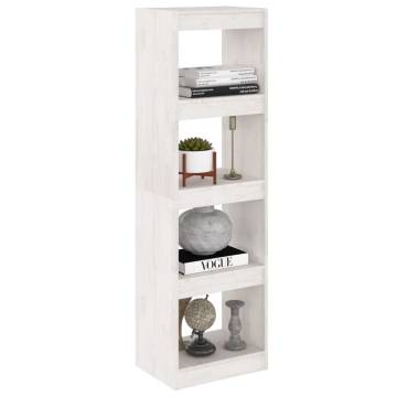 Book Cabinet Room Divider - White Pinewood | HipoMarket UK