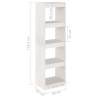 Book Cabinet Room Divider - White Pinewood | HipoMarket UK