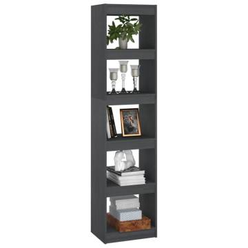 Stylish Grey Book Cabinet & Room Divider - Hipomarket