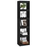 Elegant Black Book Cabinet & Room Divider - 40x30x167.5 cm