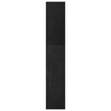 Elegant Black Book Cabinet & Room Divider - 40x30x167.5 cm