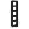 Elegant Black Book Cabinet & Room Divider - 40x30x167.5 cm