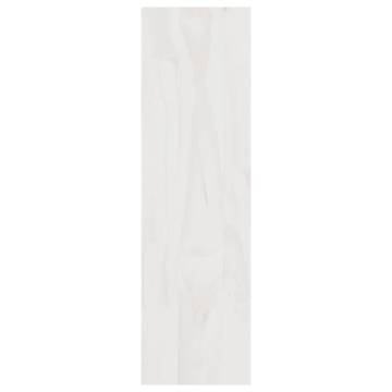 White Book Cabinet & Room Divider - Solid Pinewood 100x30x103 cm