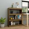 Honey Brown Book Cabinet & Room Divider - Solid Pinewood 100x30x103 cm