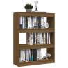 Honey Brown Book Cabinet & Room Divider - Solid Pinewood 100x30x103 cm