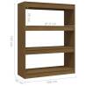 Honey Brown Book Cabinet & Room Divider - Solid Pinewood 100x30x103 cm