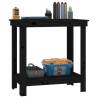 Work Bench Black 80x50x80 cm - Solid Pine Wood | HipoMarket