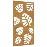 Garden Wall Decoration 105x55 cm Corten Steel Leaf Design