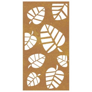 Garden Wall Decoration 105x55 cm Corten Steel Leaf Design