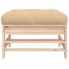 Garden Footstool with Cushion - Solid Pine Wood Comfort