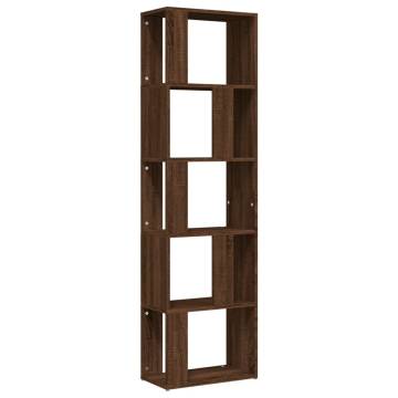 Book Cabinet Brown Oak - Stylish Storage Solution | Hipo Market