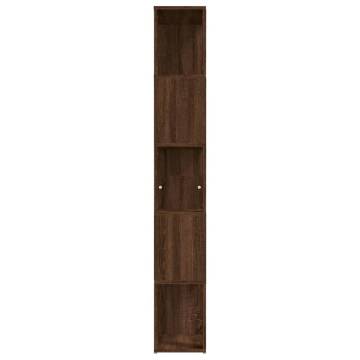 Book Cabinet Brown Oak - Stylish Storage Solution | Hipo Market